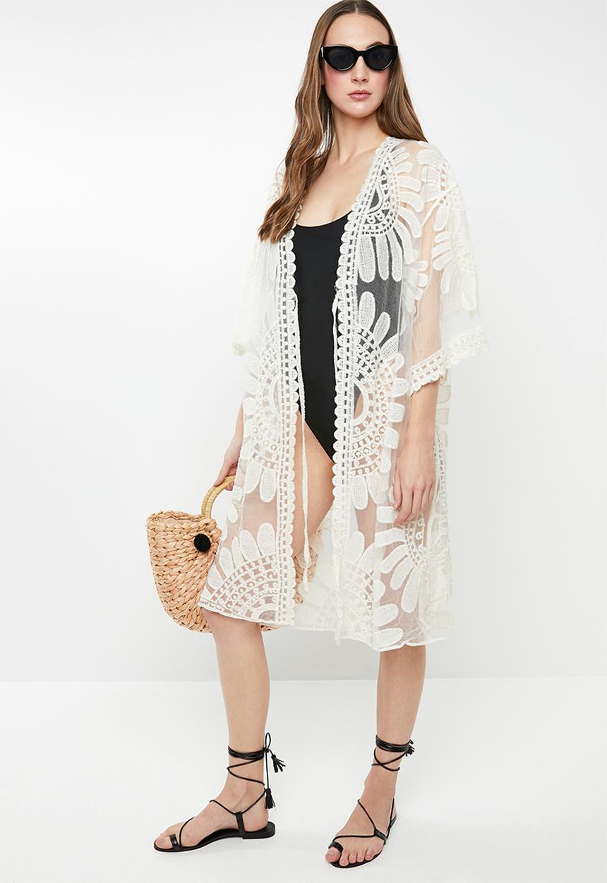 Joy Collectables - Sunflower lace kaftan - cream