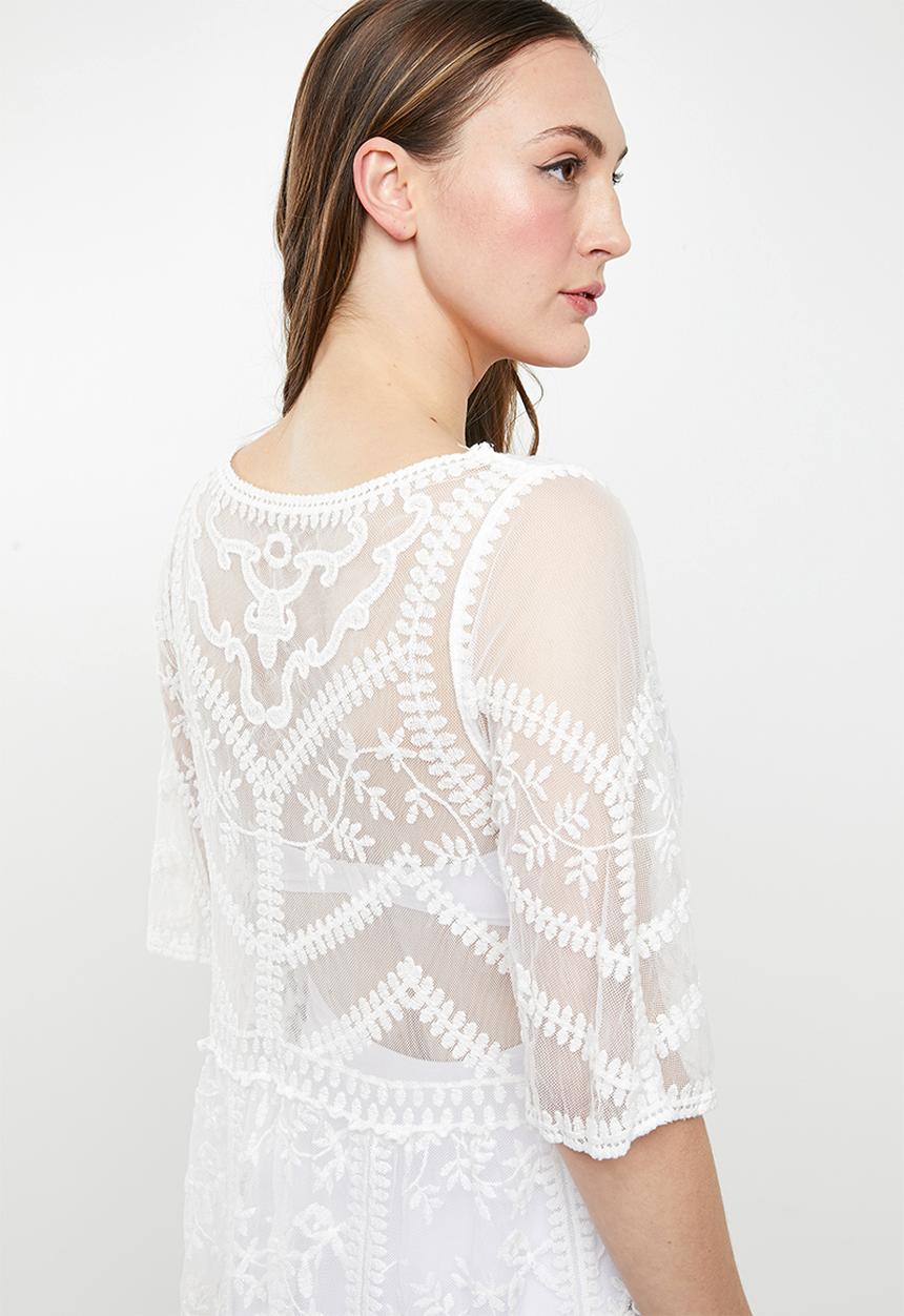 Joy Collectables - Lace kaftan - white