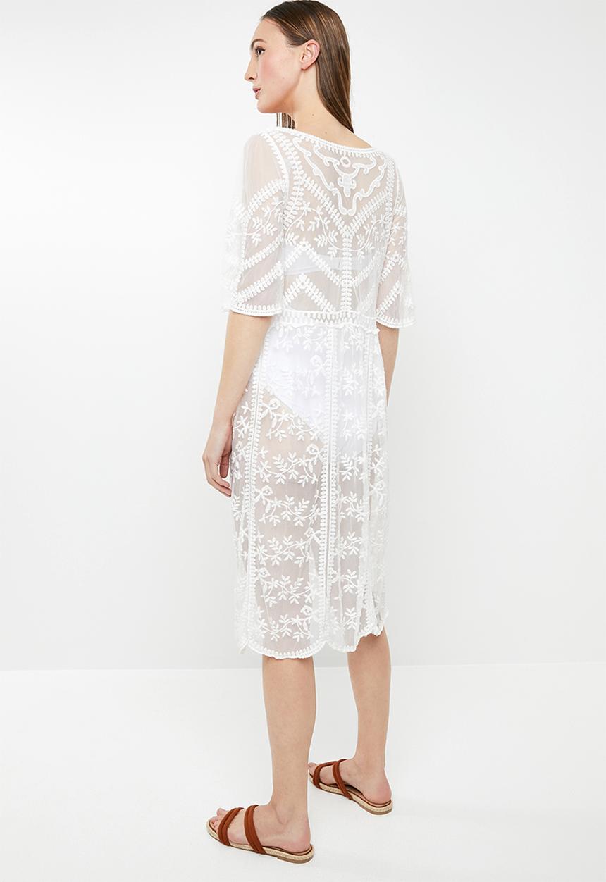 Joy Collectables - Lace kaftan - white