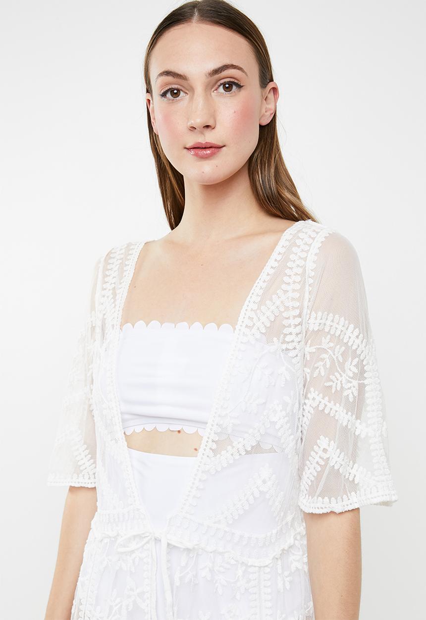 Joy Collectables - Lace kaftan - white