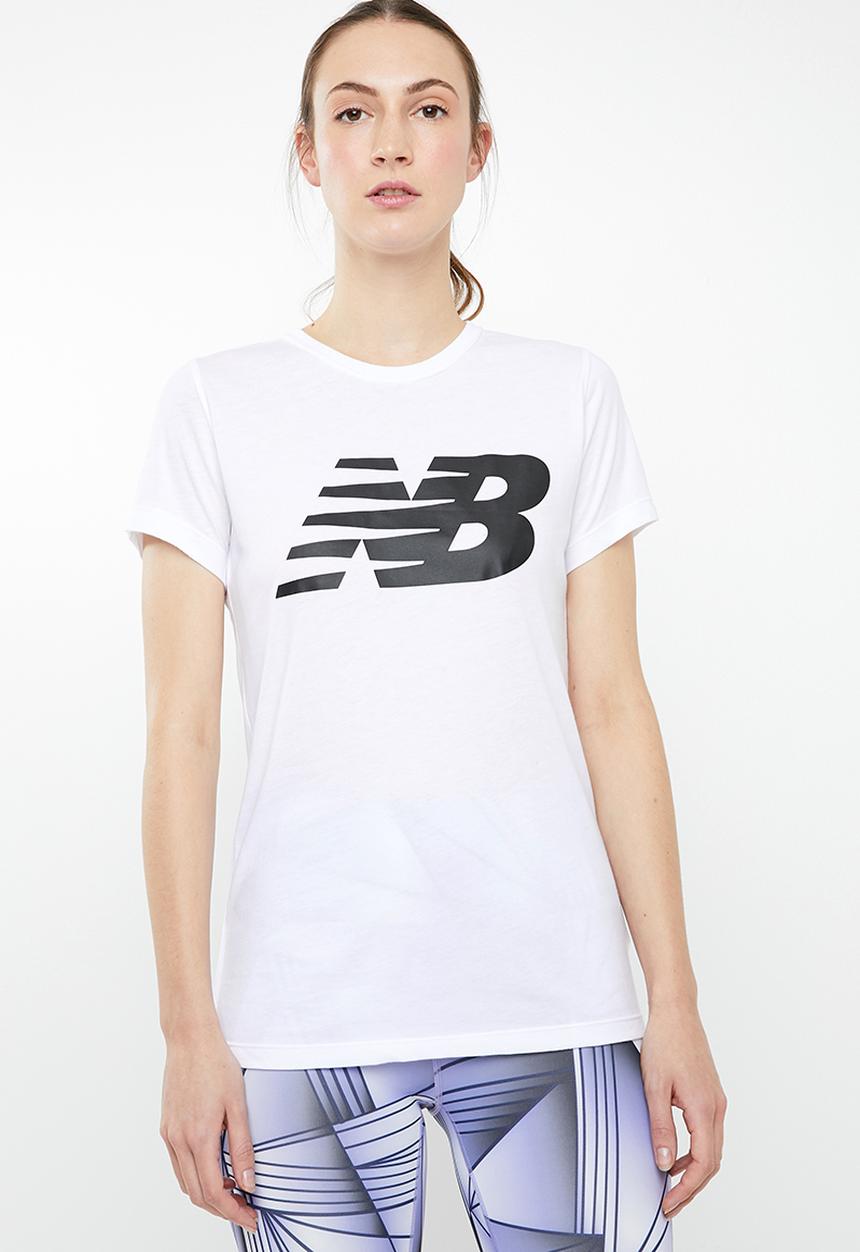 New Balance  - Core flying NB logo tee - white