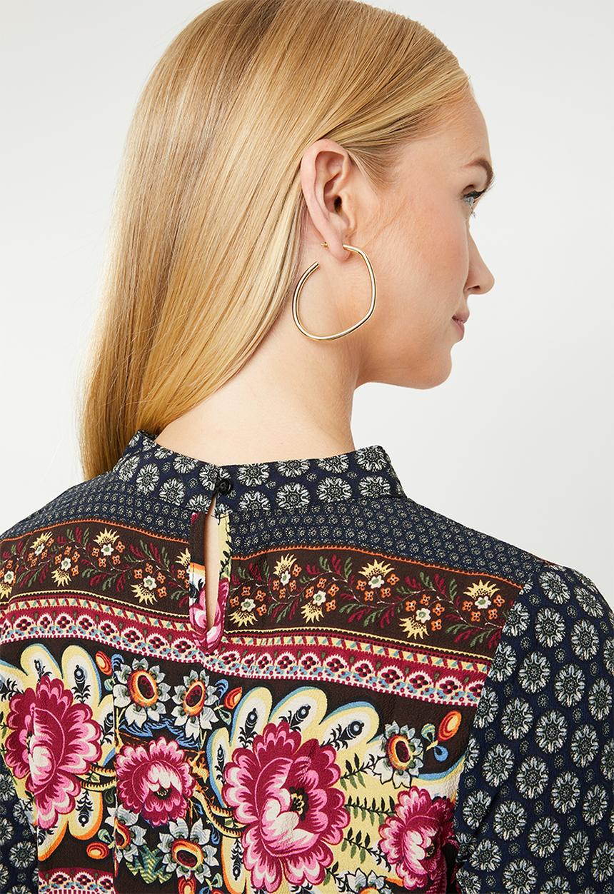 STYLE REPUBLIC - Bell sleeve maxi dress - multi 