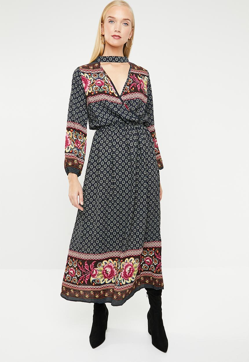 STYLE REPUBLIC - Bell sleeve maxi dress - multi 