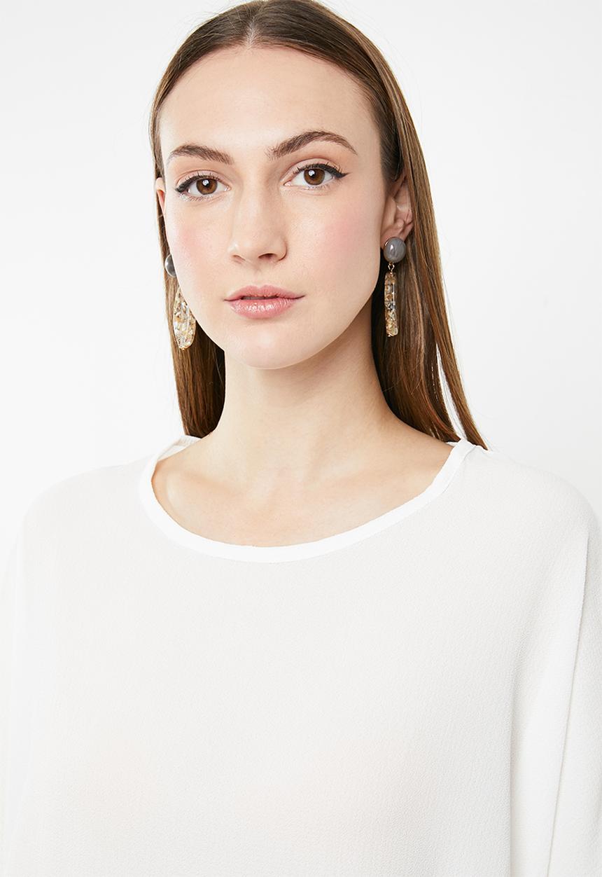 edit - Kimono sleeve blouse - white