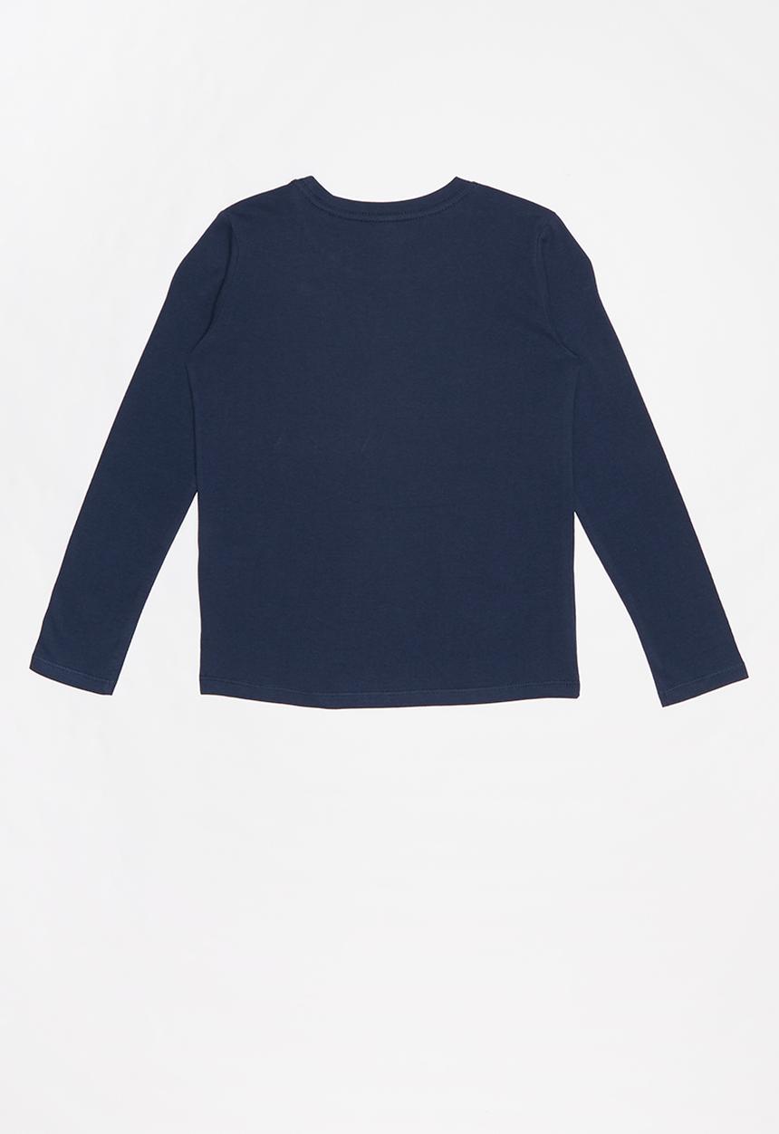 GUESS - Teens long sleeve guess tee - navy