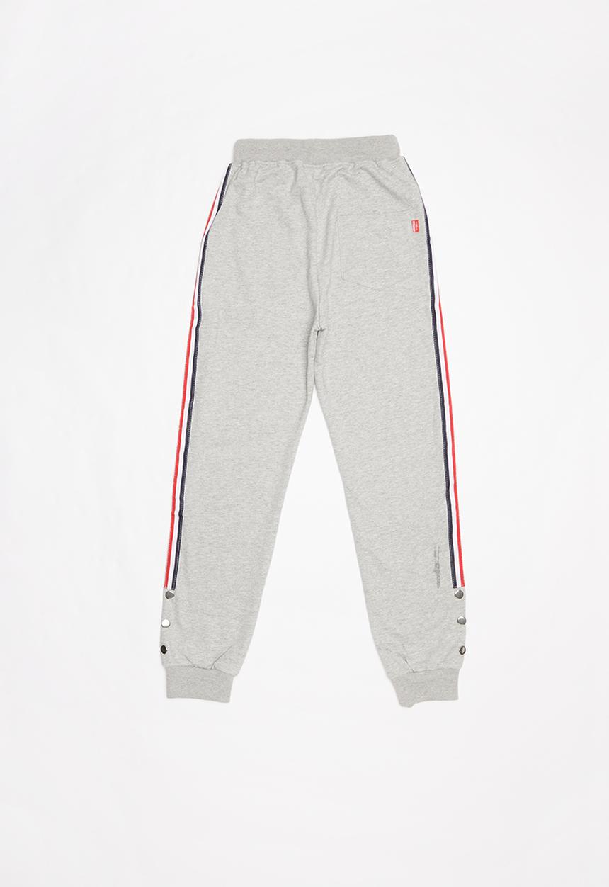 Pop Candy - Girls stripe joggers - grey 