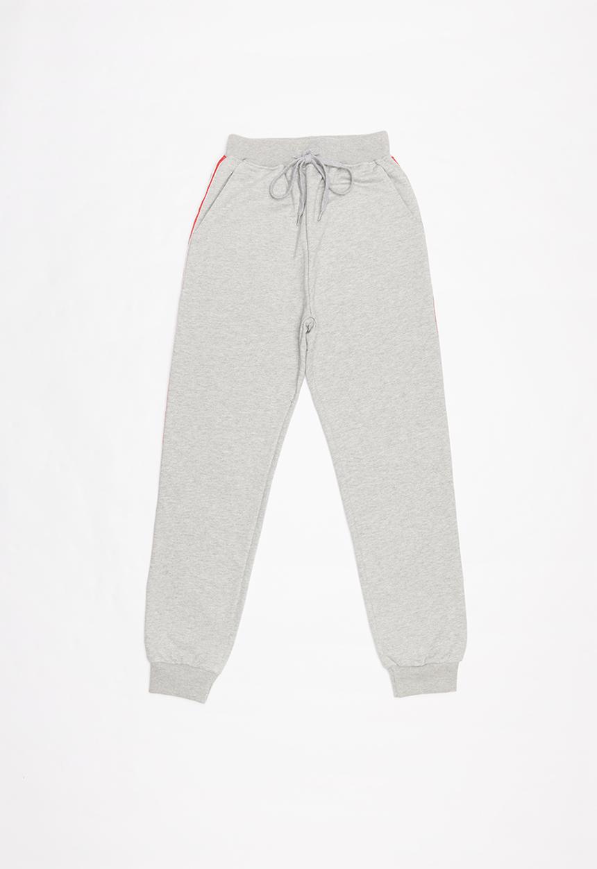 Pop Candy - Girls stripe joggers - grey 