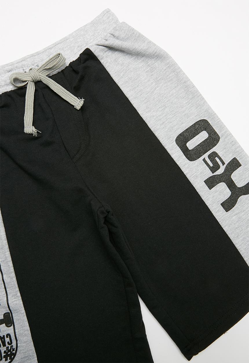 Rebel Republic - Printed shorts - black & grey