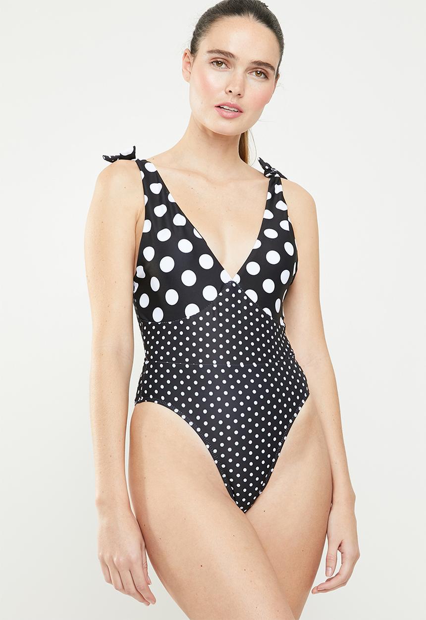 MSH - Polka dot one piece - black & white