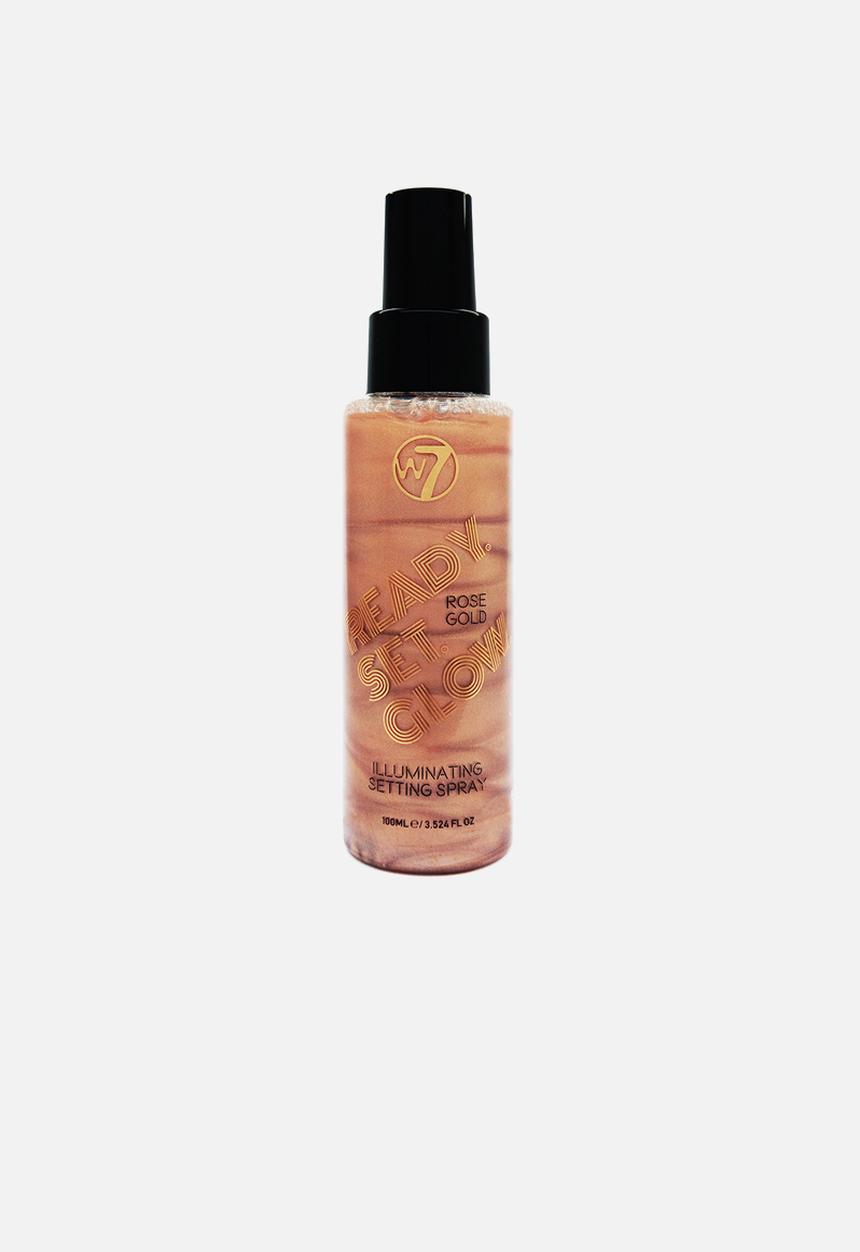 W7 Cosmetics - Ready set glow illuminating setting spray - rose gold