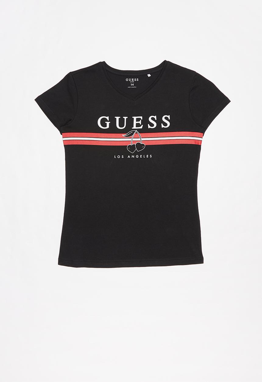 GUESS - Teens short sleeve cherry hearts tee - black