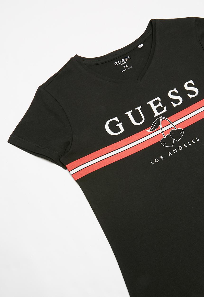 GUESS - Teens short sleeve cherry hearts tee - black