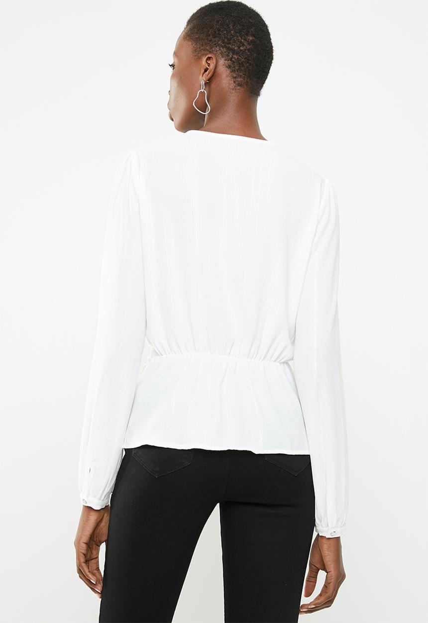 SISSY BOY - Knot now blouse - white