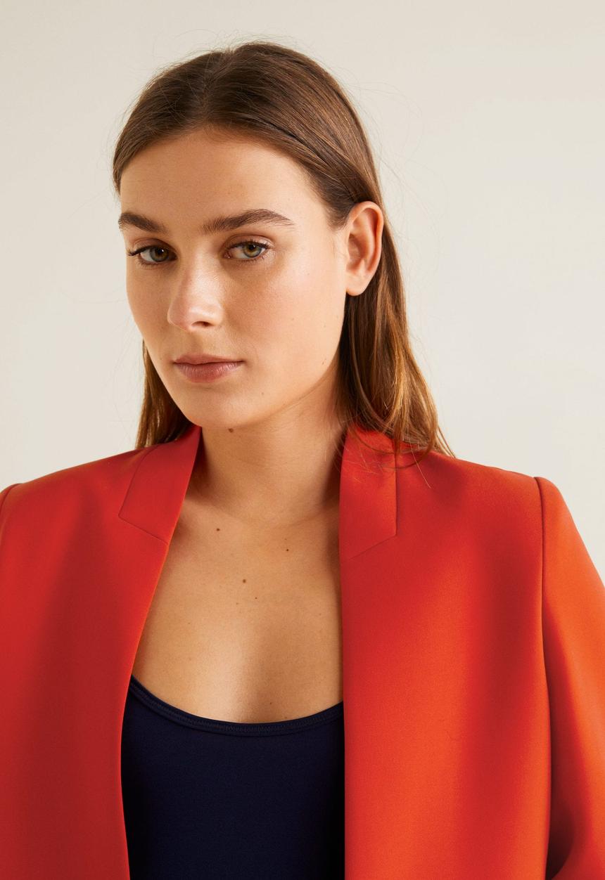 MANGO - Cropped blazer - red