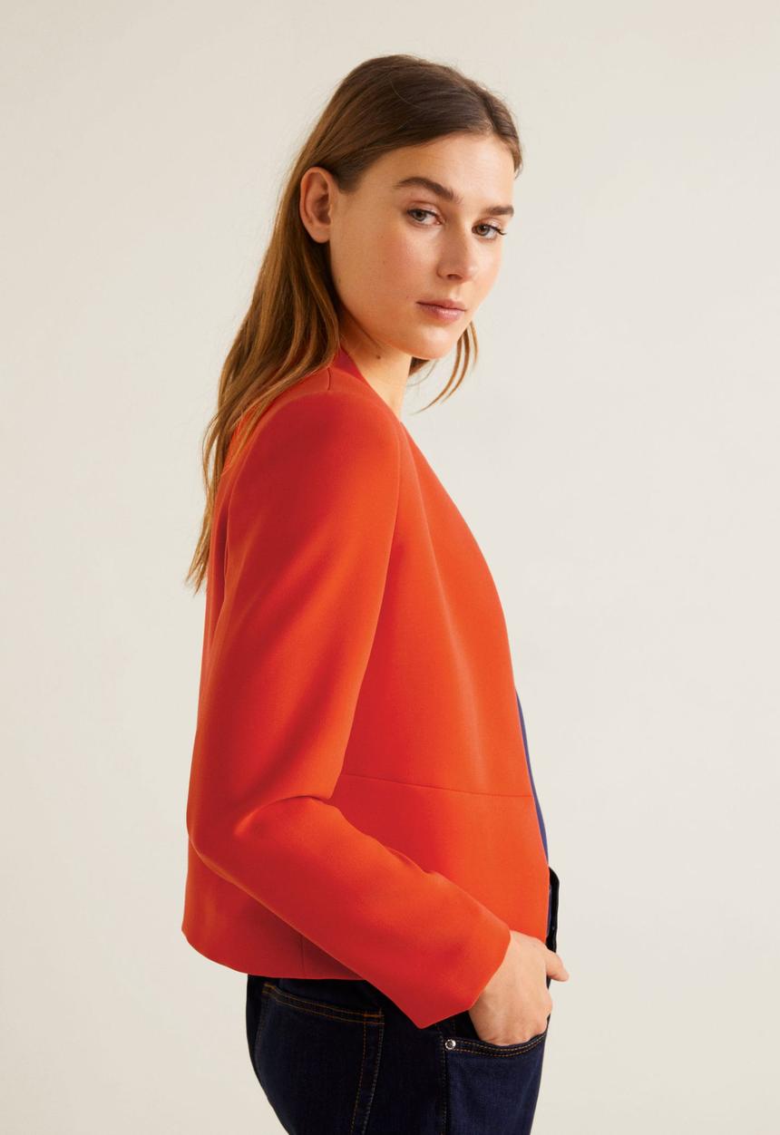MANGO - Cropped blazer - red