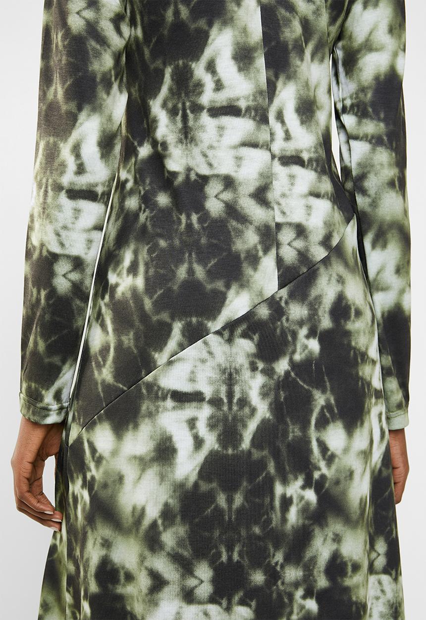 Superbalist - Knit fit & flare dress - green & black