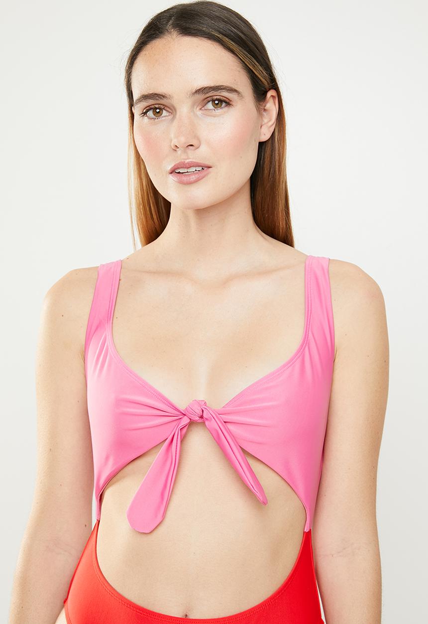 Brave Soul - Abby one piece - red & pink