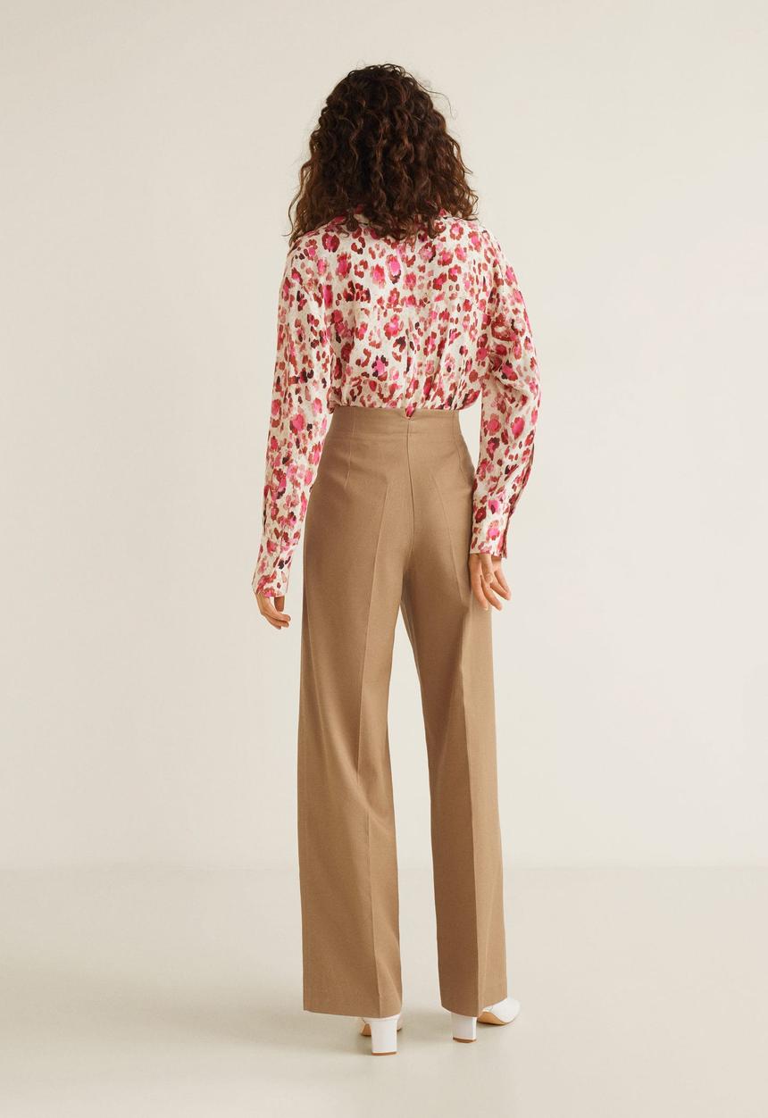 MANGO - Leopard shirt - red