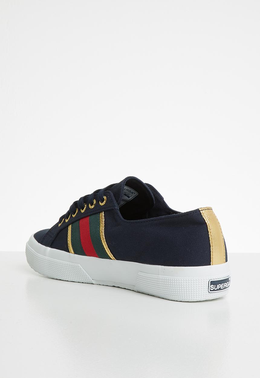 SUPERGA - 2750 flagside canvas lo - navy/gold