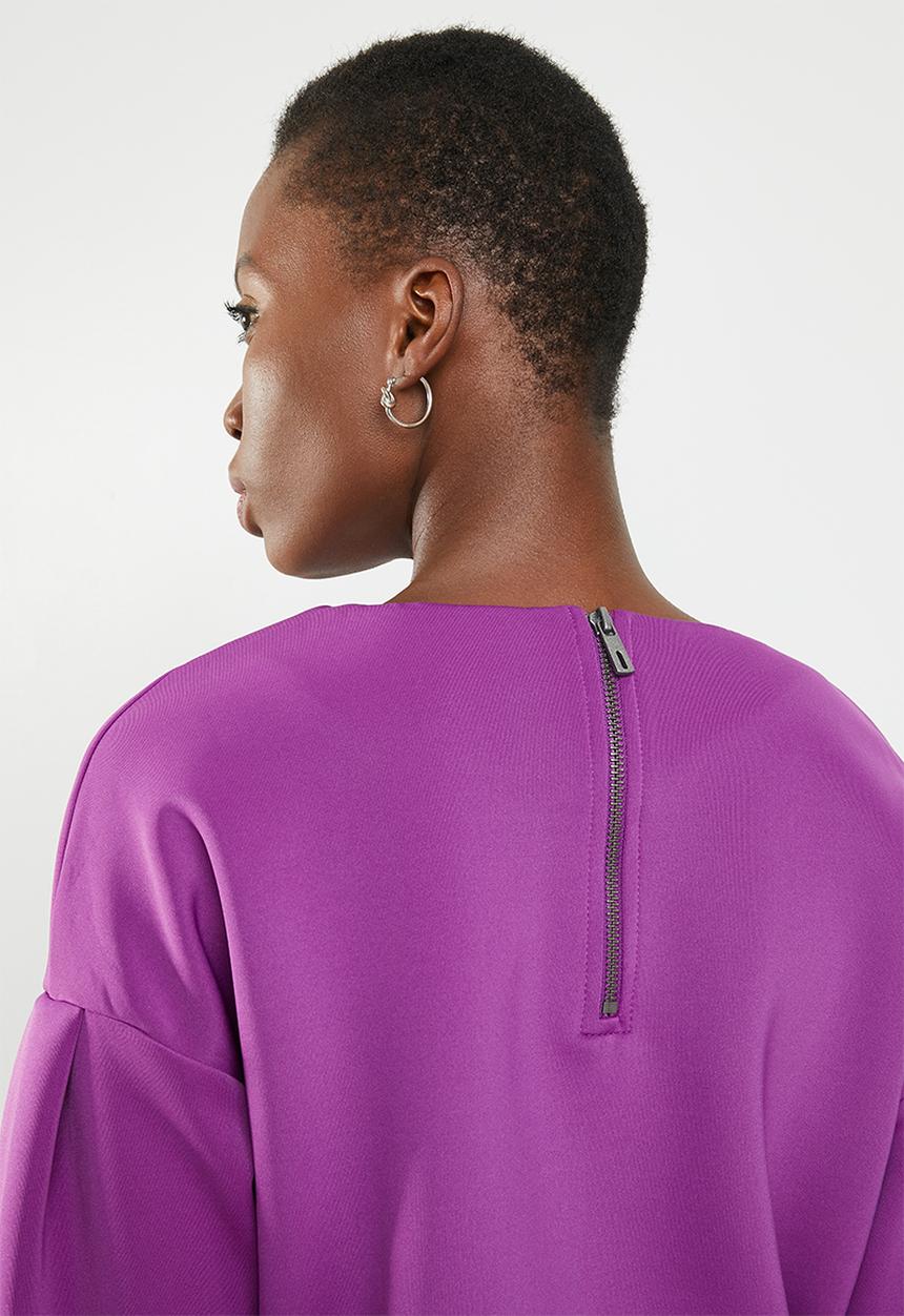 STYLE REPUBLIC - Boxy 3/4 sleeve top - purple