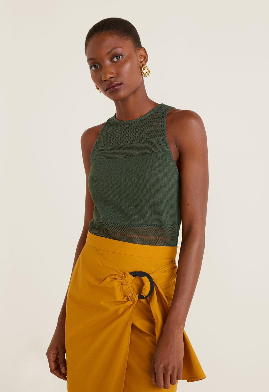 MANGO - Bhavna top - green 