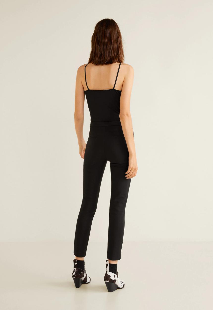 MANGO - Slim fit trousers - black