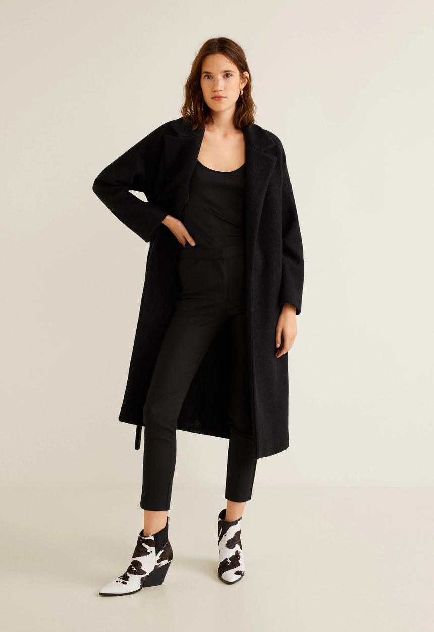 MANGO - Slim fit trousers - black