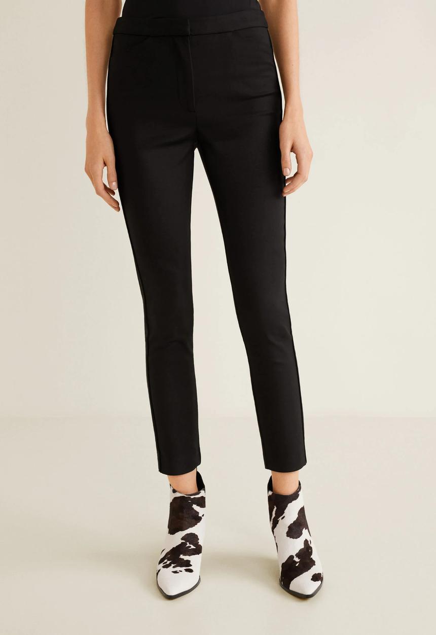 MANGO - Slim fit trousers - black
