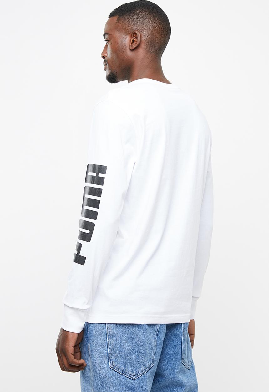 PUMA - Classics logo long sleeve tee - white