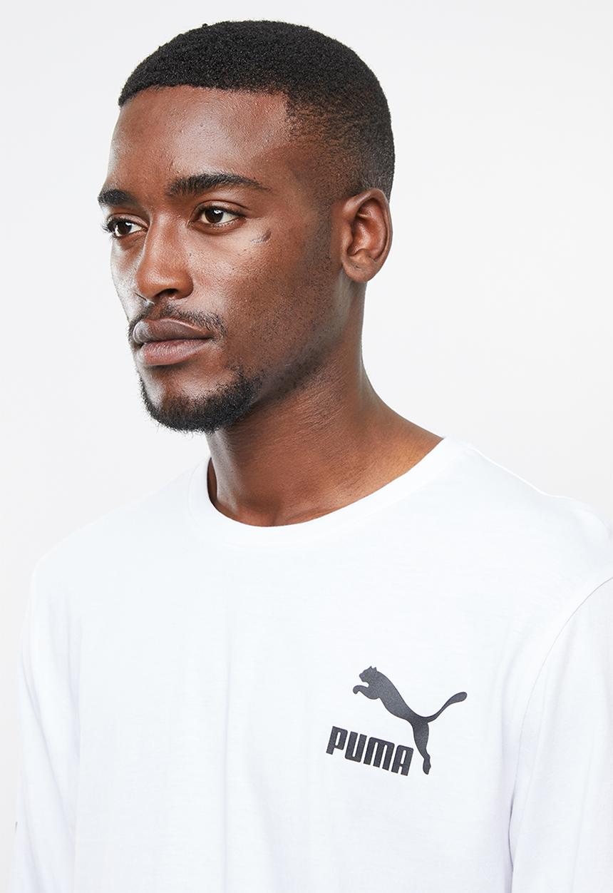 PUMA - Classics logo long sleeve tee - white