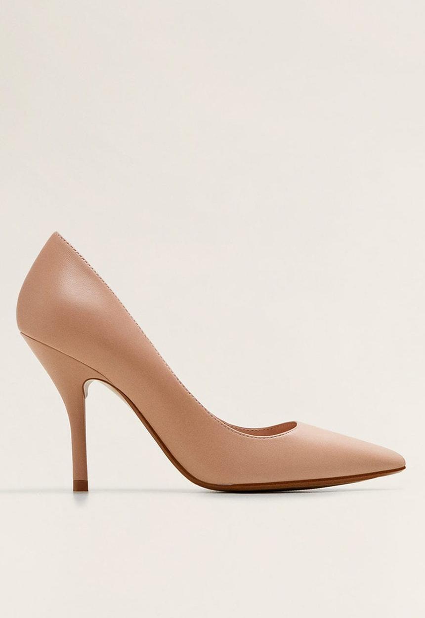 MANGO - Leather stiletto heel - neutral