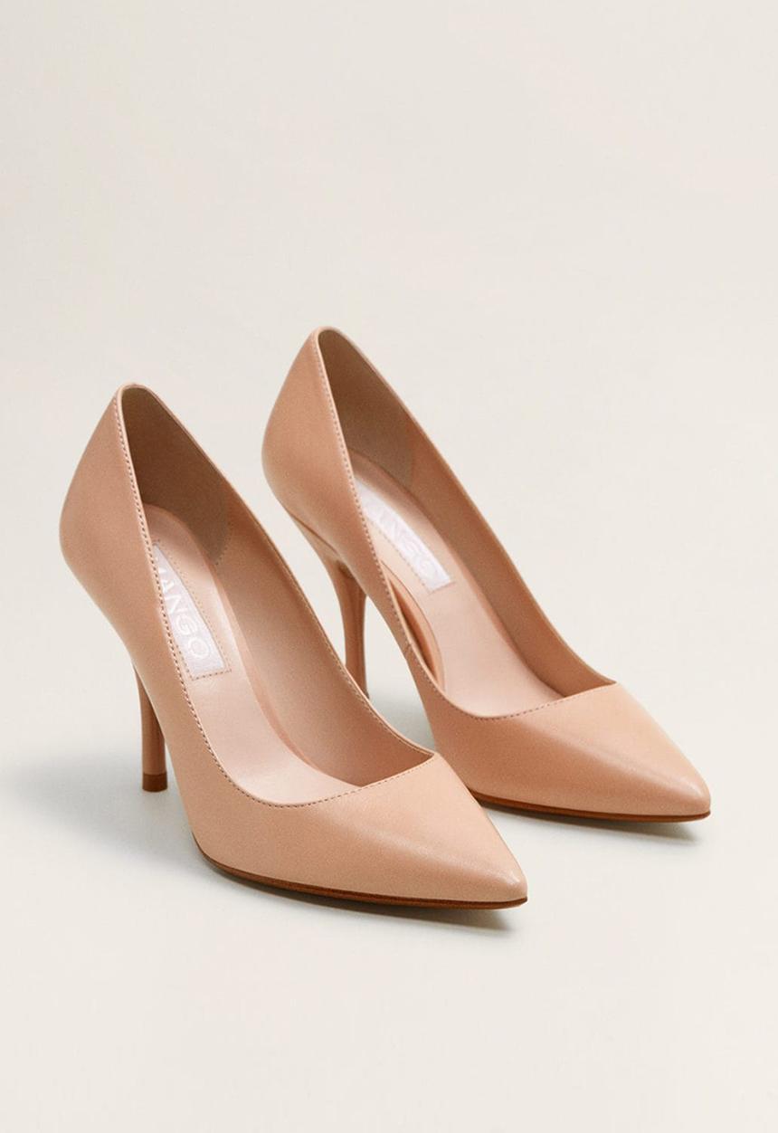 MANGO - Leather stiletto heel - neutral