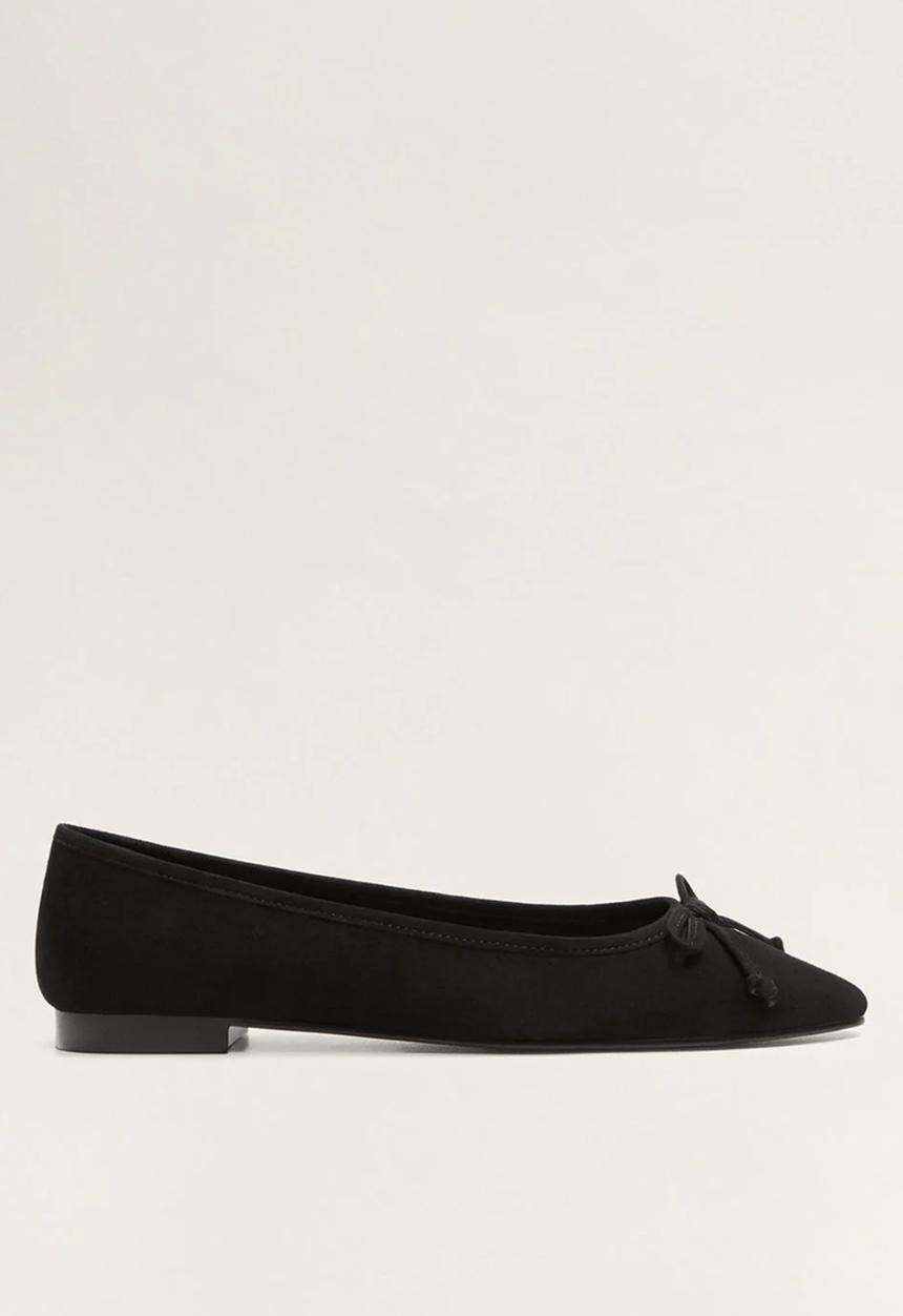 MANGO - Greta leather pump - black