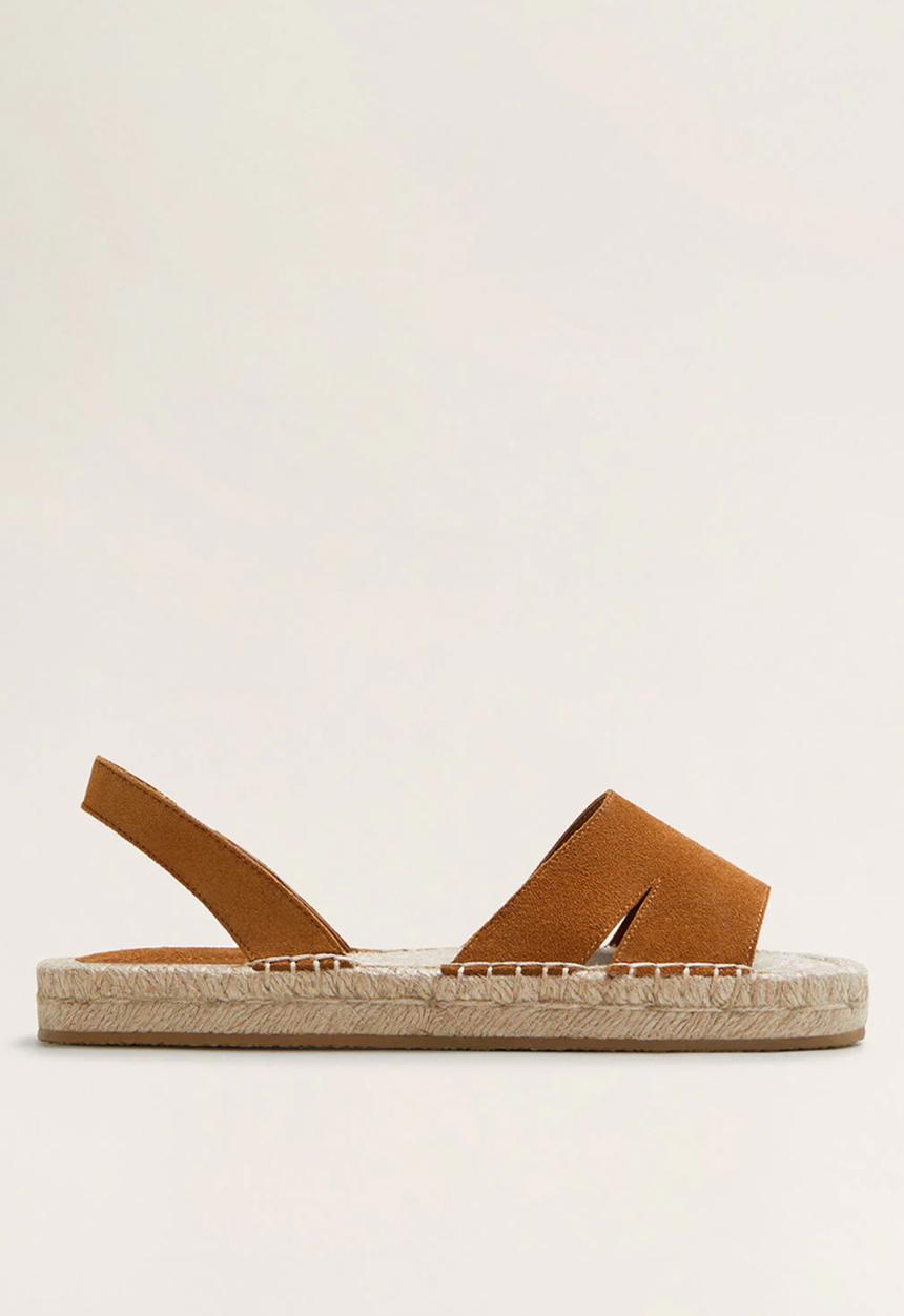 MANGO - Back strap espadrille - brown