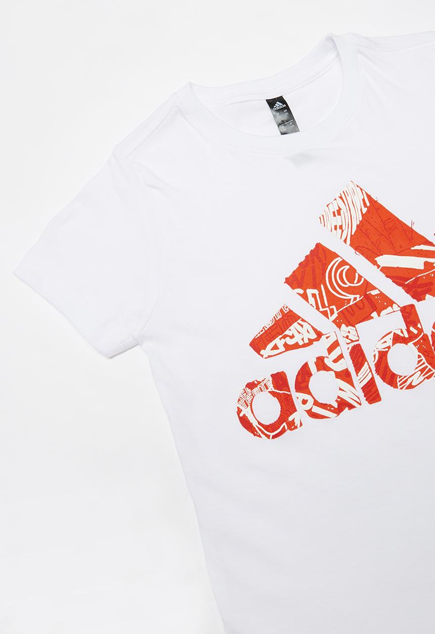 adidas Performance - Boys mh bos graphic 1 tee - white