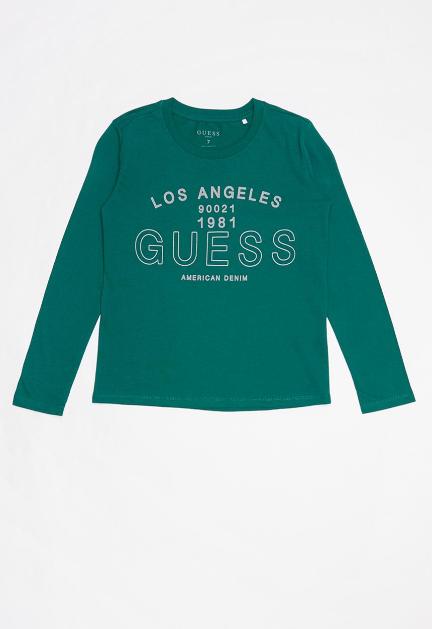 GUESS - Teens long sleeve guess Los Angeles Tee - green