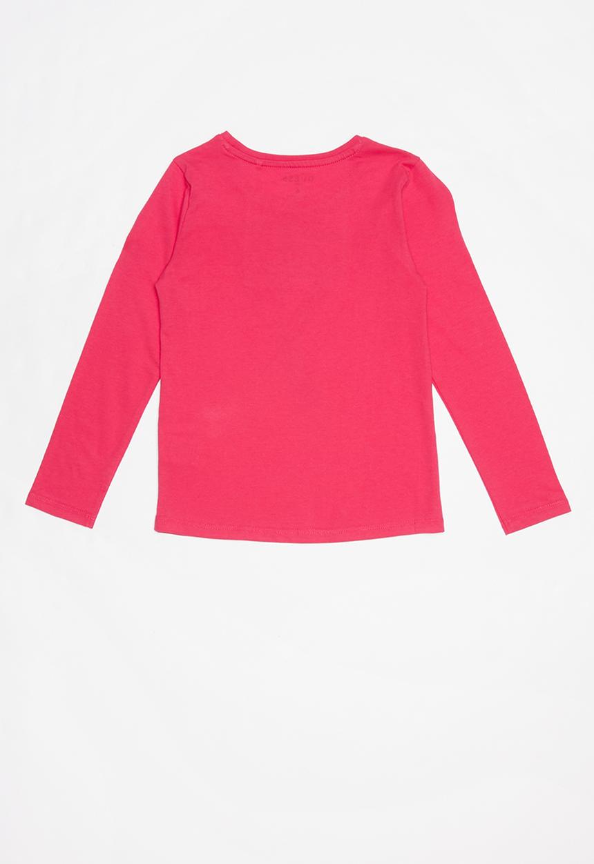 GUESS - Long sleeve popstar tri tee - pink