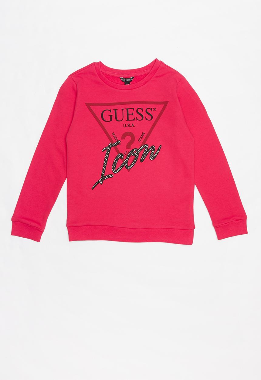 GUESS - Long sleeve icon active top - pink