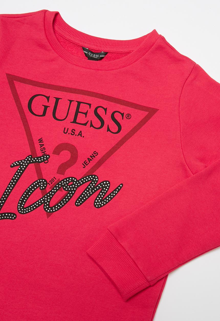GUESS - Long sleeve icon active top - pink