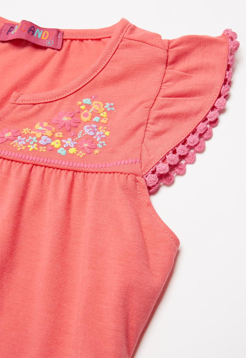 Pop Candy - Girls T-shirt - coral