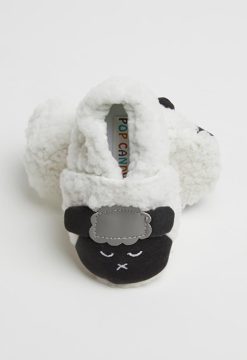 Pop Candy - Sheep slipper - black & white 