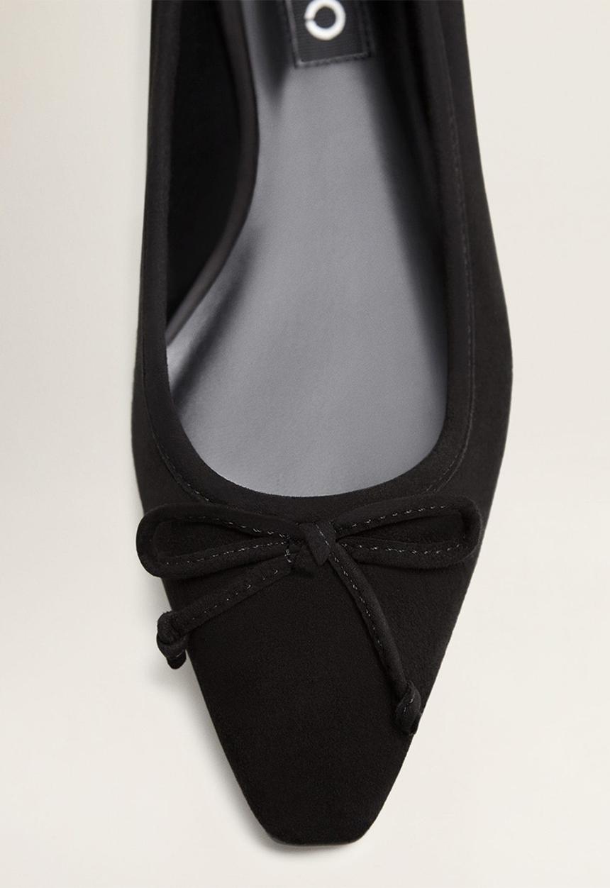 MANGO - Greta leather pump - black