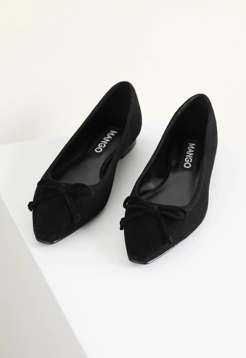 MANGO - Greta leather pump - black
