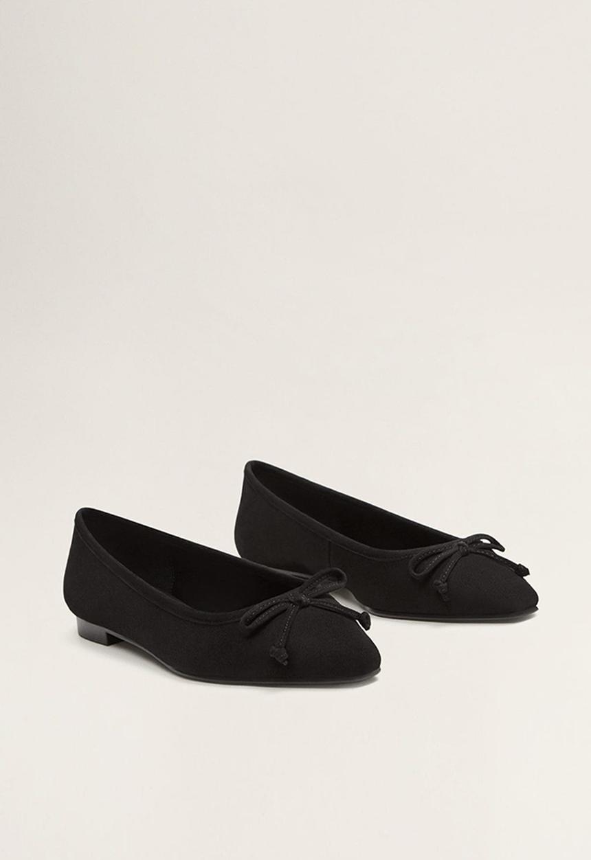 MANGO - Greta leather pump - black