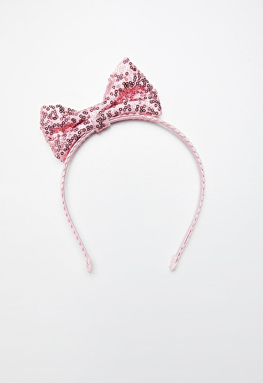 Pop Candy - Sequin bow aliceband - pink 