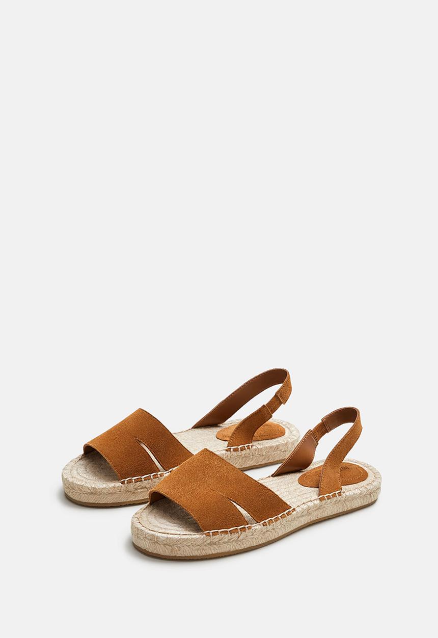 MANGO - Back strap espadrille - brown