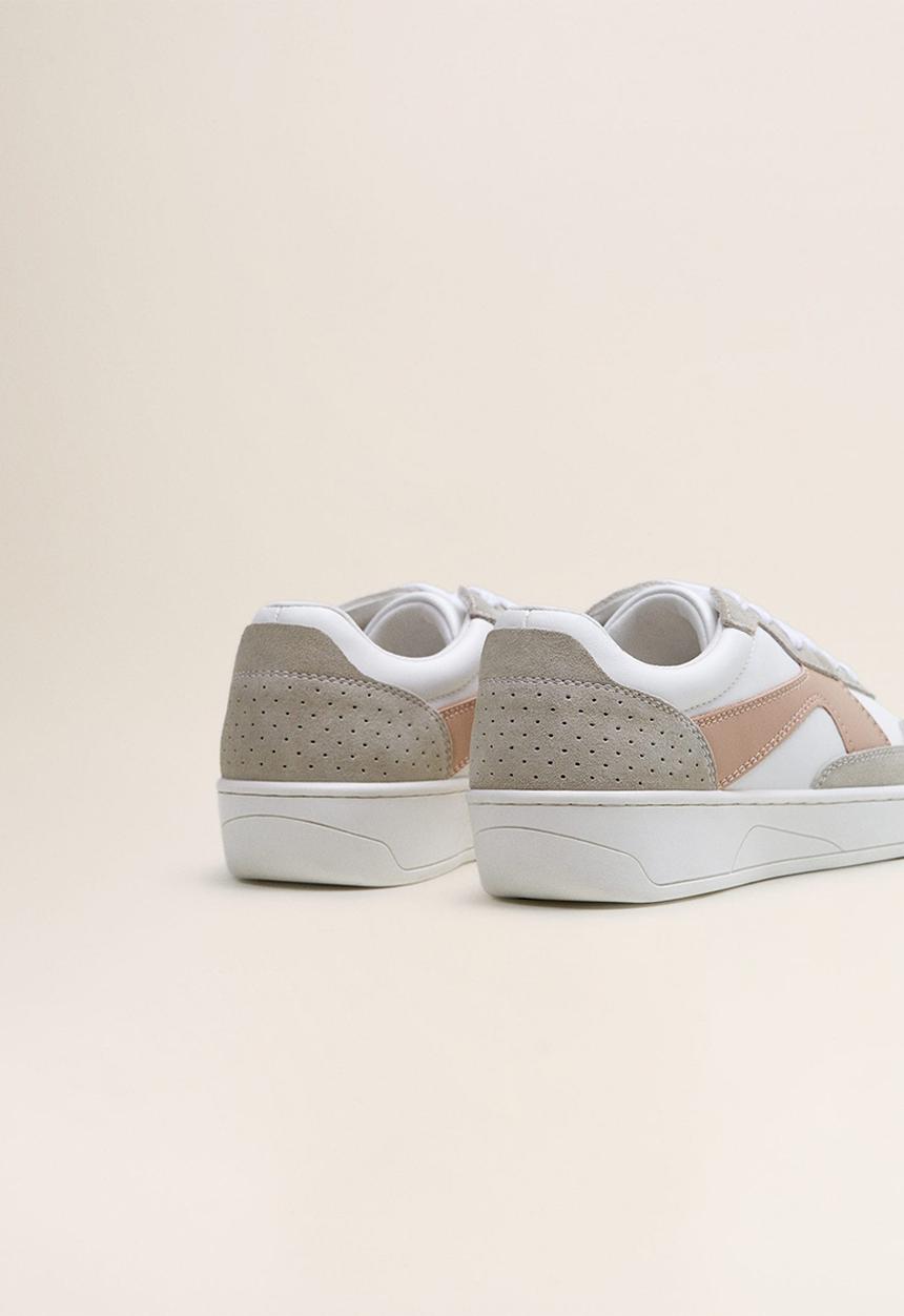 MANGO - Berg leather sneaker - white