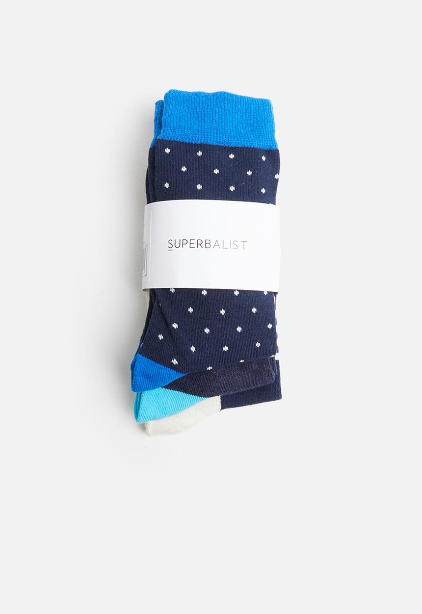 Superbalist - 3-pack patterned socks - multi