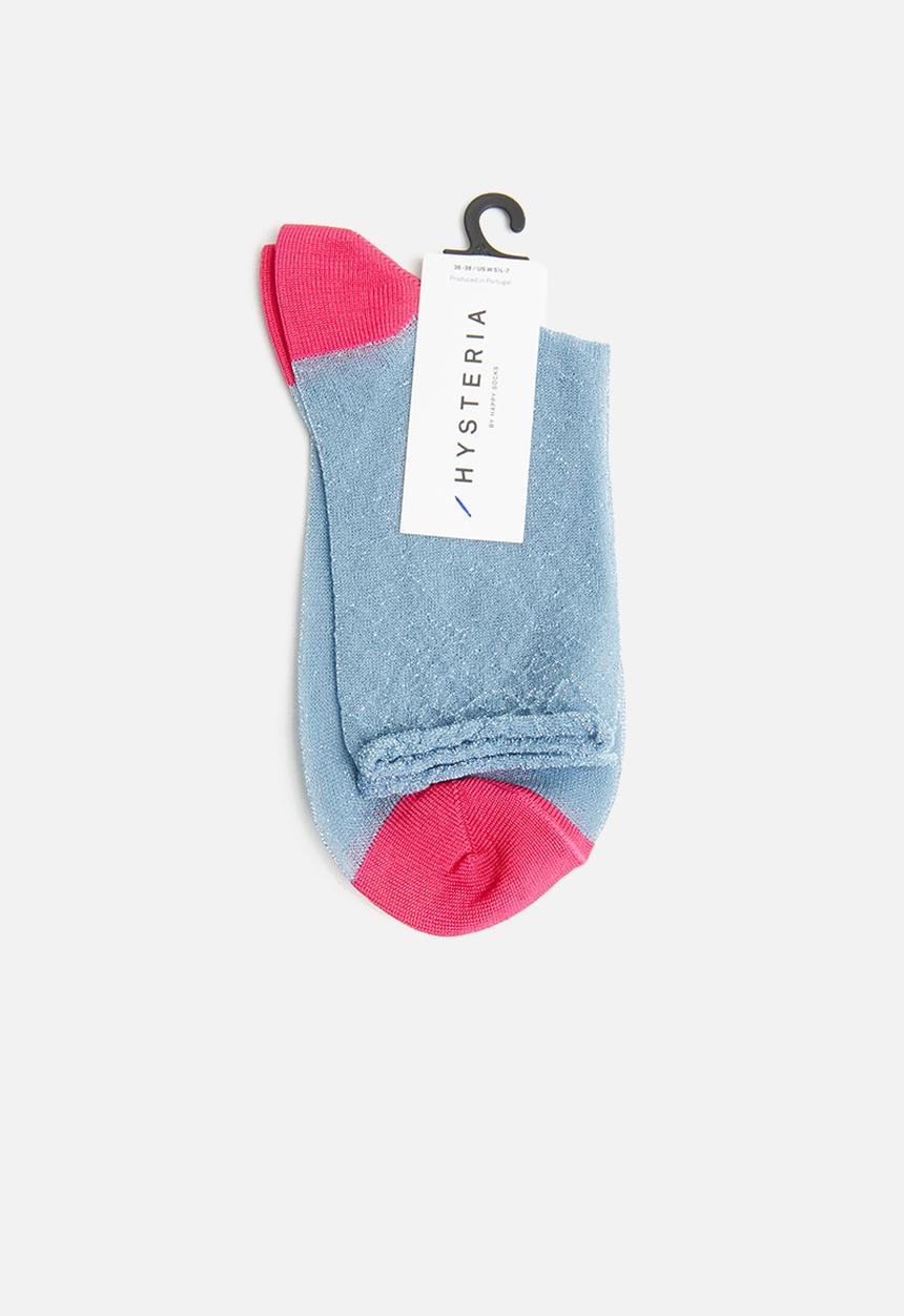 Hysteria - Emma ankle socks - blue & pink
