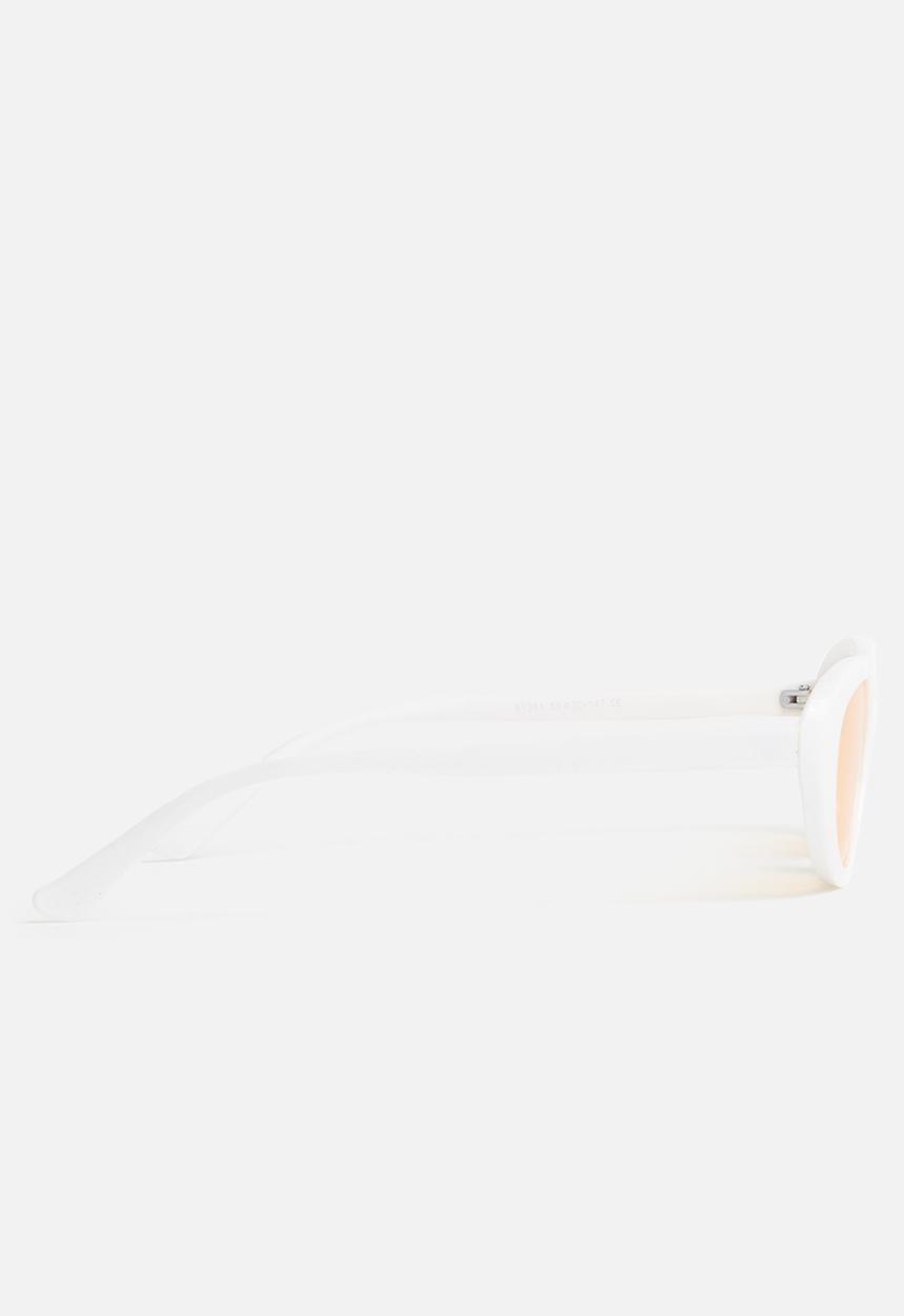Superbalist - Rita retro sunglasses - white & orange 